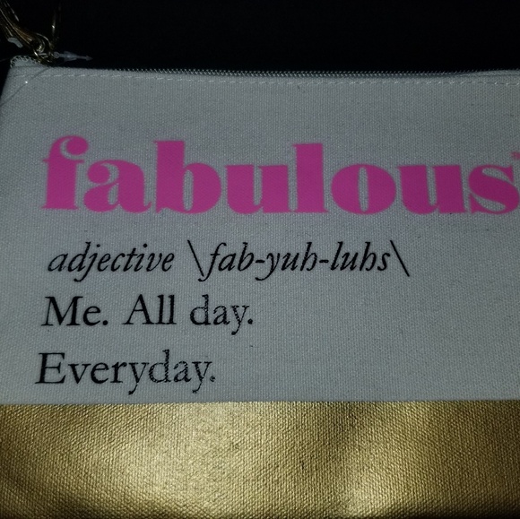 Definition of Fabulous Canvas Makeup Clutch - Picture 3 of 6